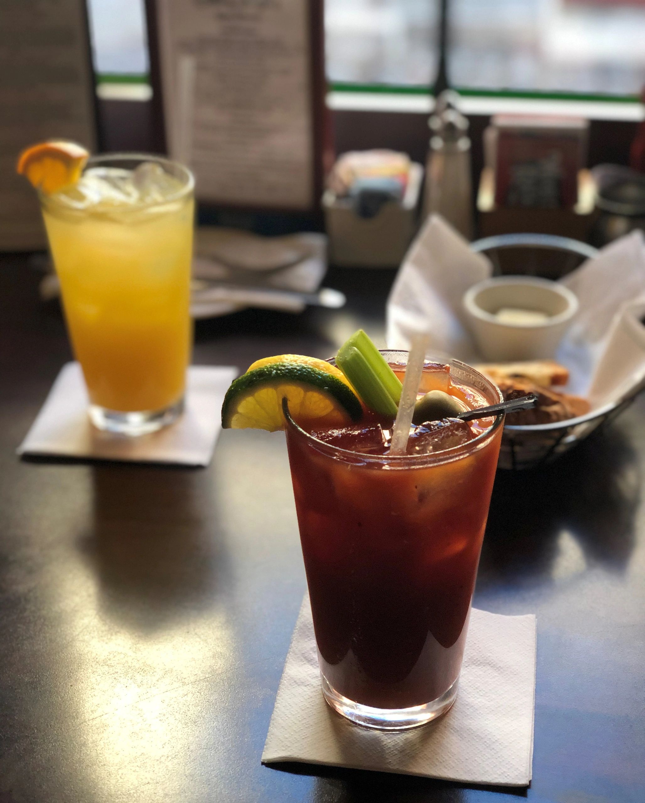 Cocktails at the bar